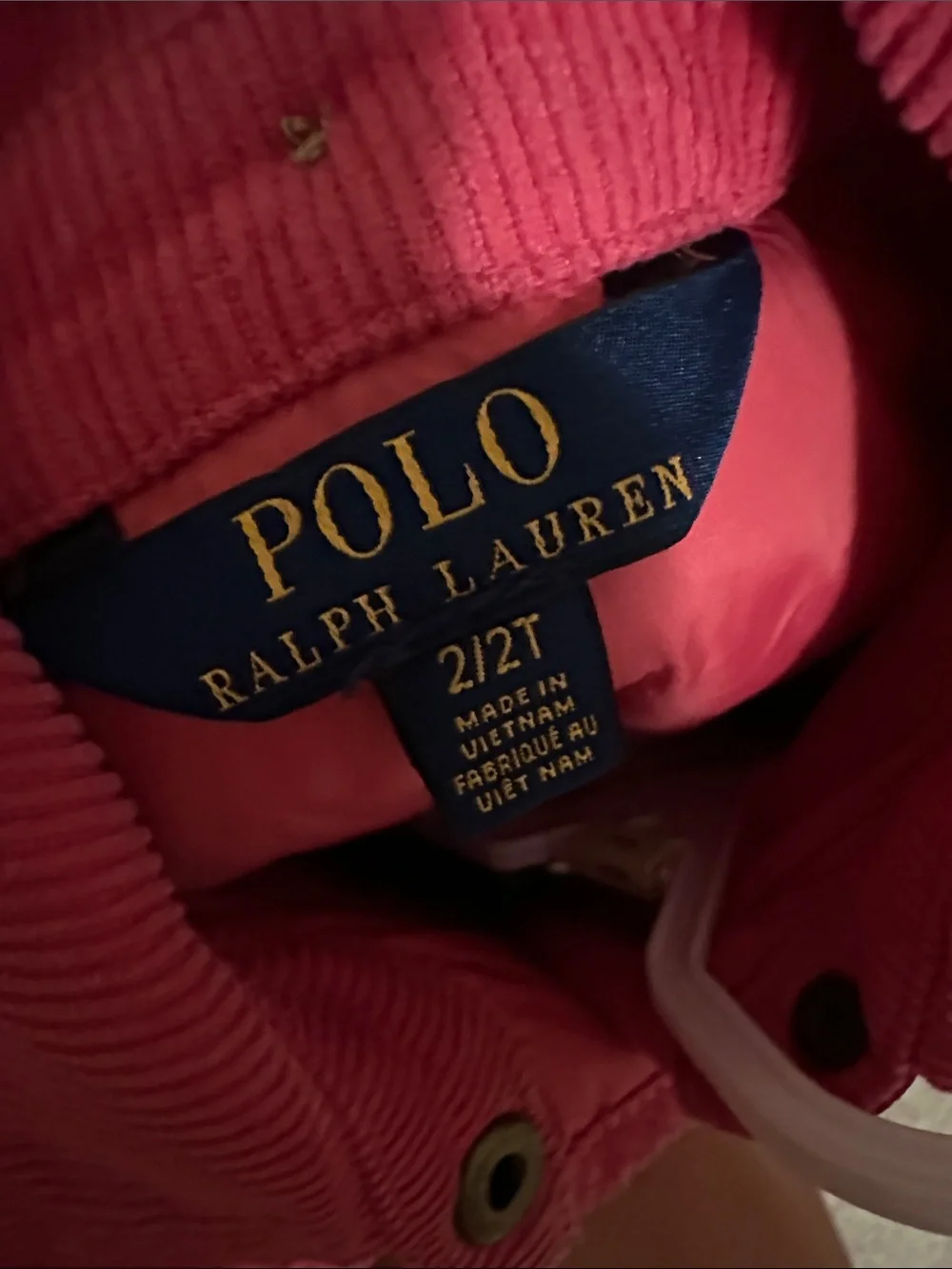 Ralph Lauren Girls' Bright Pink Quilted Puffer Jacket